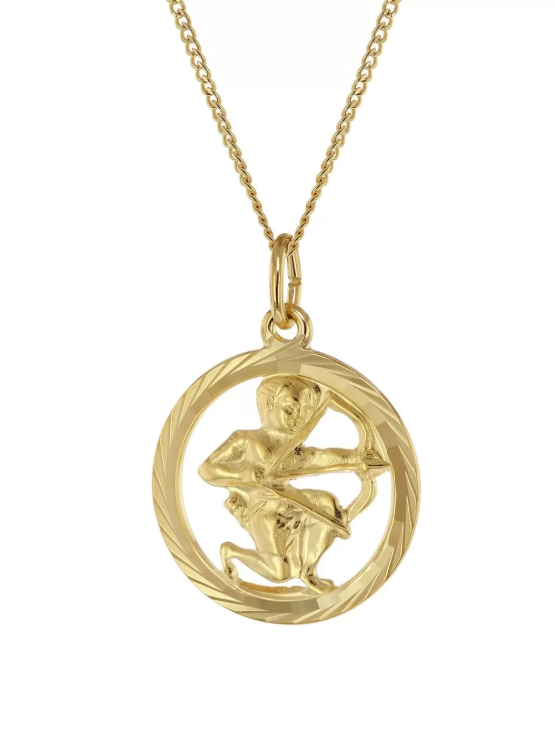 trendor Halskette Mit Schutze Sternzeichen 333 Gold O 16 Mm | Herrenschmuck