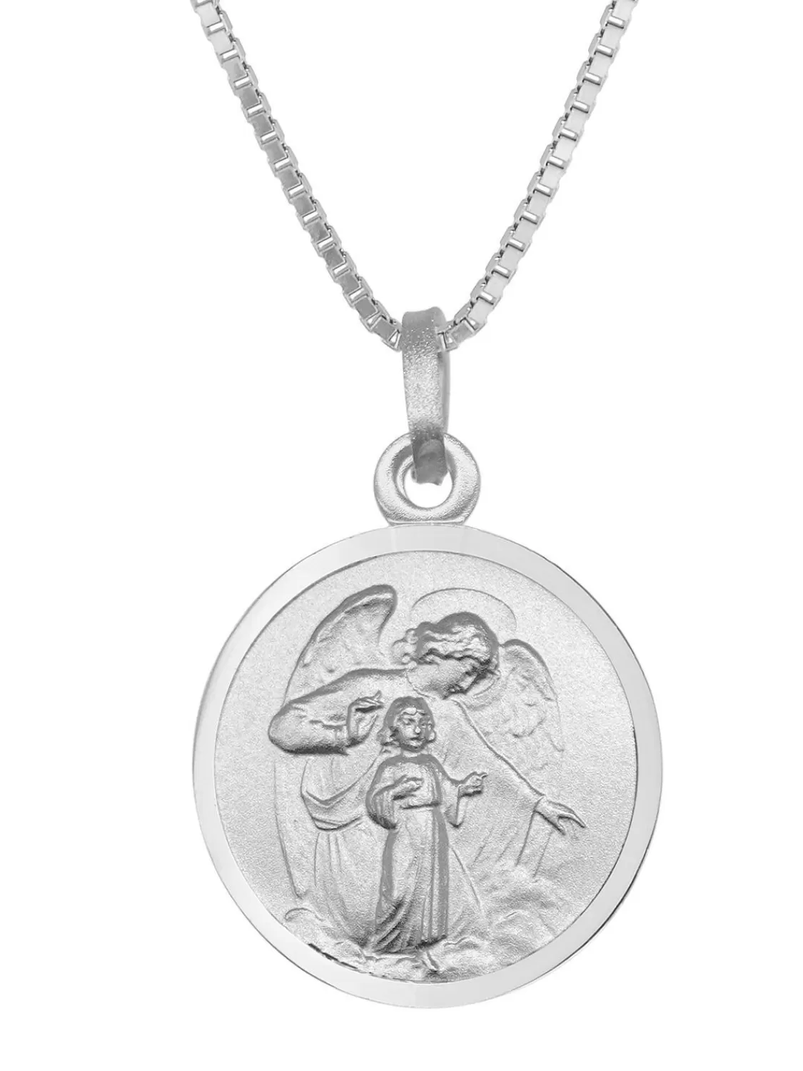 trendor Halskette Mit Schutzengel Medaille O 16 Mm 925 Sterlingsilber | Herrenschmuck