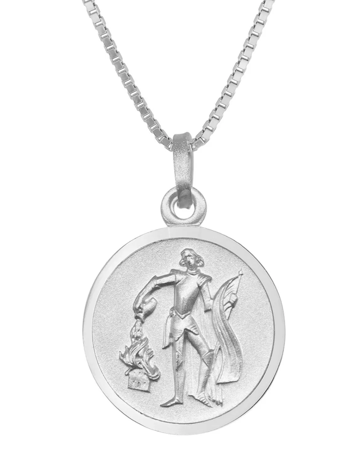 trendor Halskette Mit St. Florian Anhanger O 16 Mm 925 Silber | Herrenschmuck