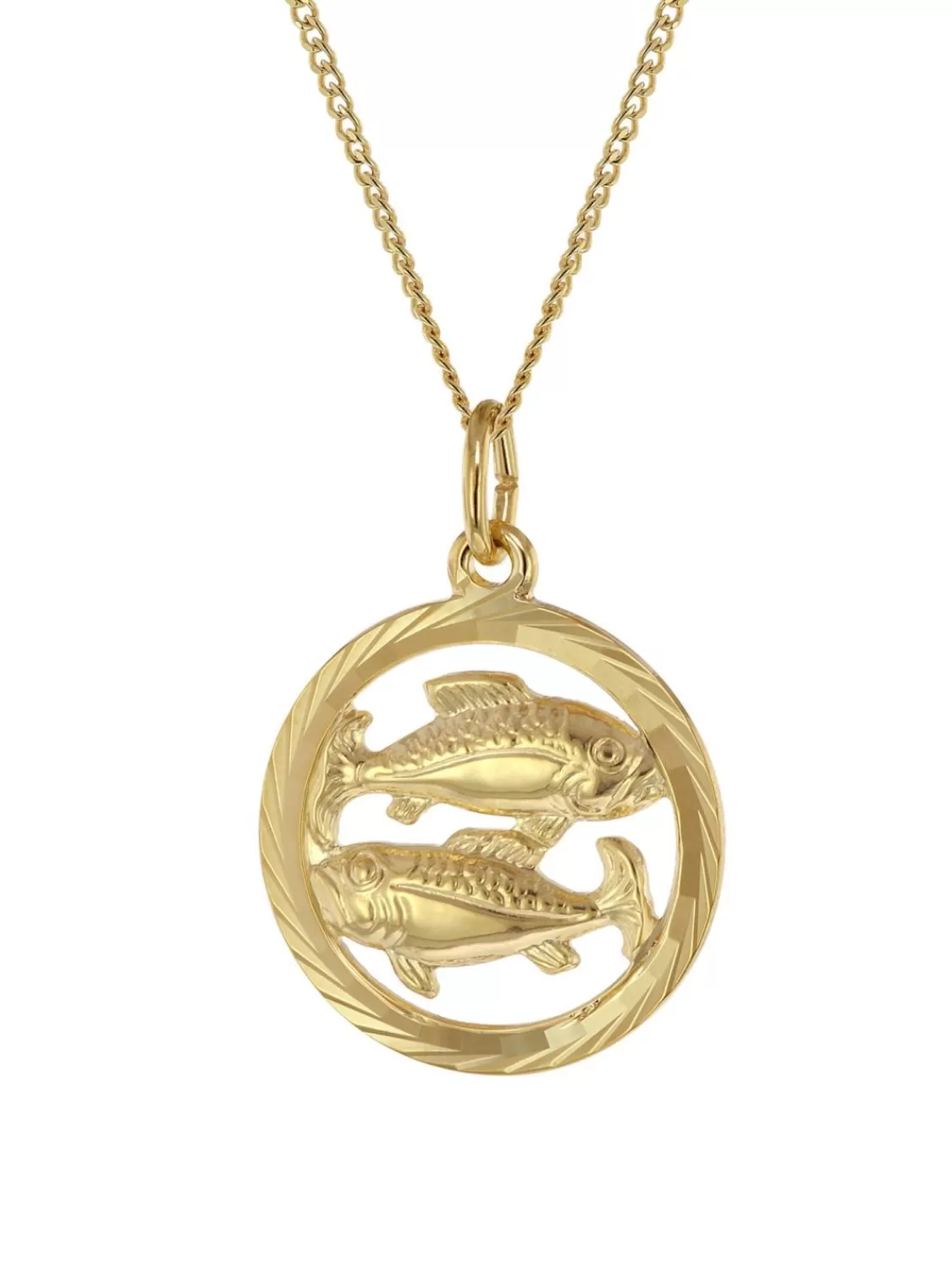 trendor Halskette Mit Sternzeichen Fische 333 Gold O 16 Mm | Herrenschmuck