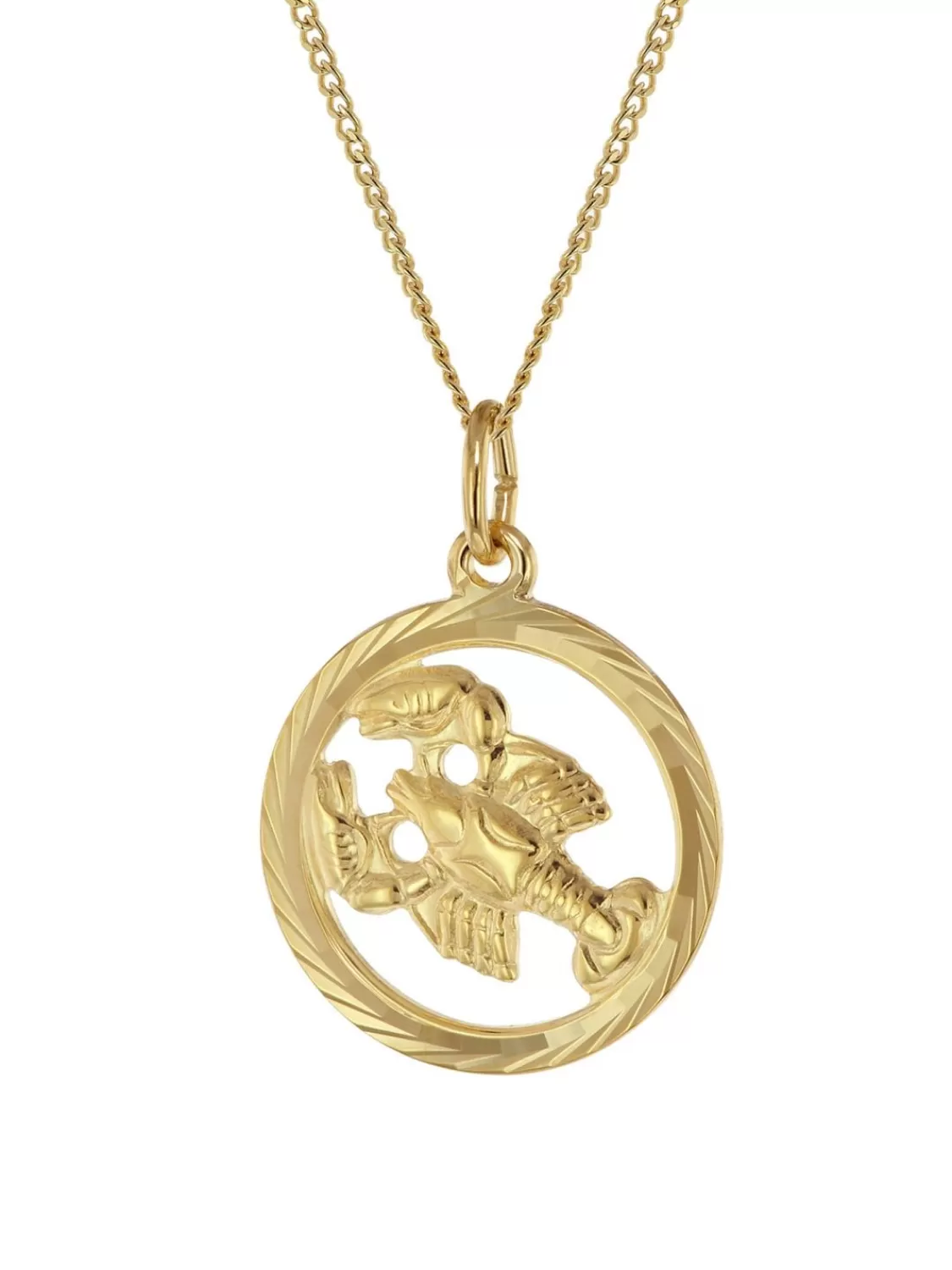 trendor Halskette Mit Sternzeichen Krebs 333 Gold O 16 Mm | Herrenschmuck