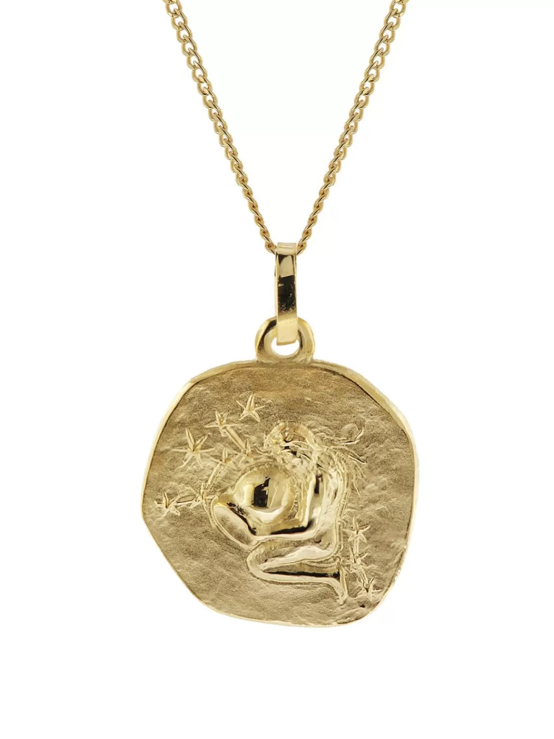 trendor Halskette Mit Sternzeichen Wassermann Gold 333/8K O 16 Mm | Herrenschmuck