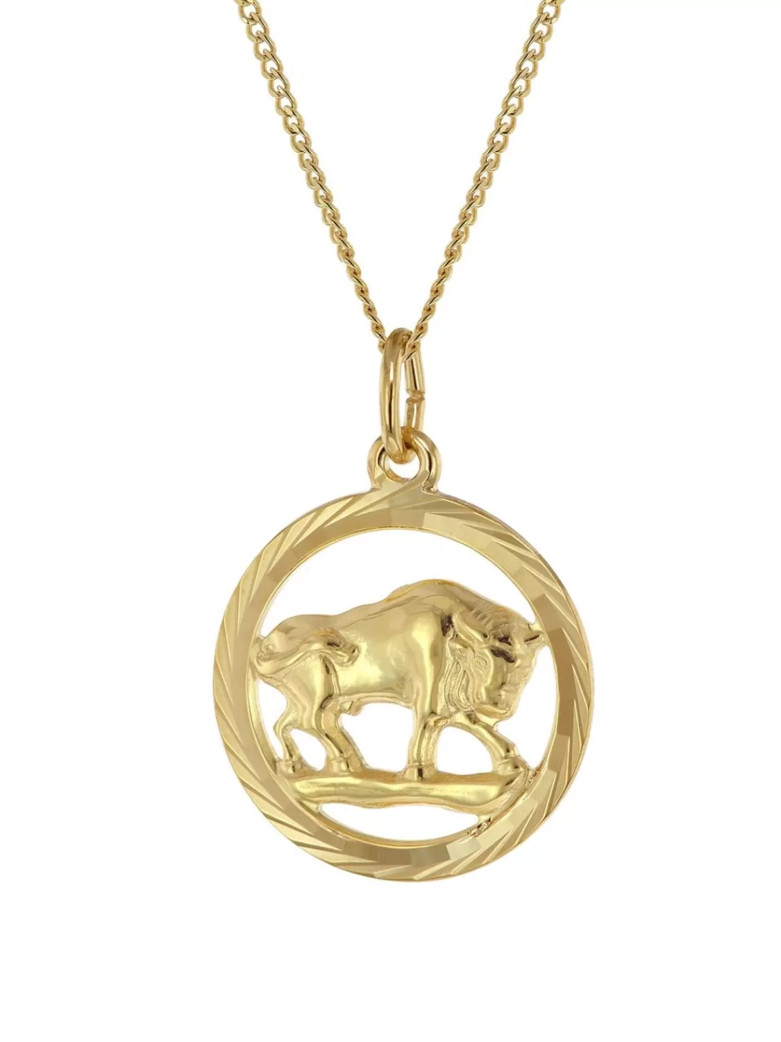 trendor Halskette Mit Stier Sternzeichen 333 Gold O 16 Mm | Herrenschmuck