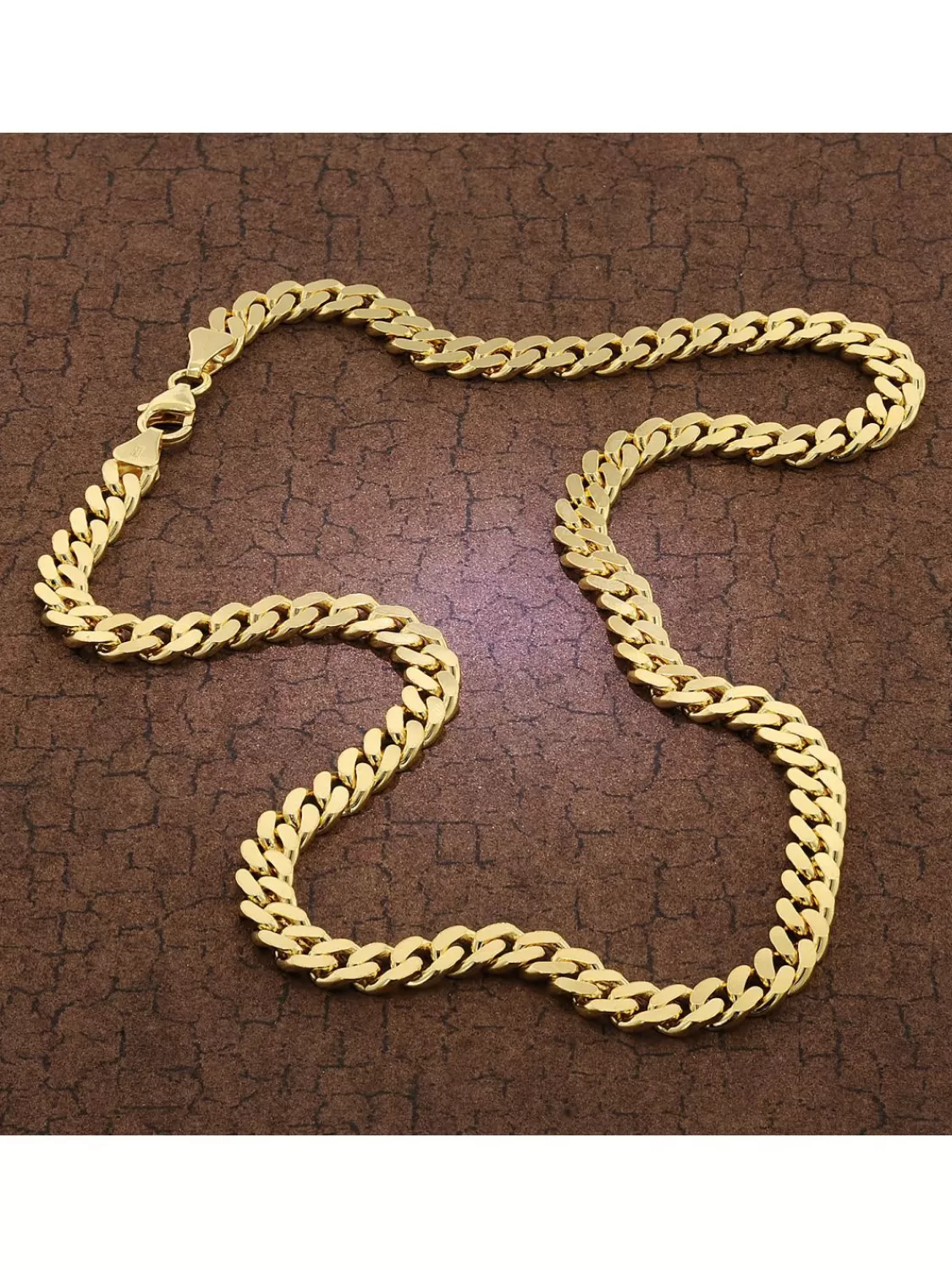 trendor Halskette Panzer Gold Auf 925 Silber 6,9 Mm Breite | Herrenschmuck