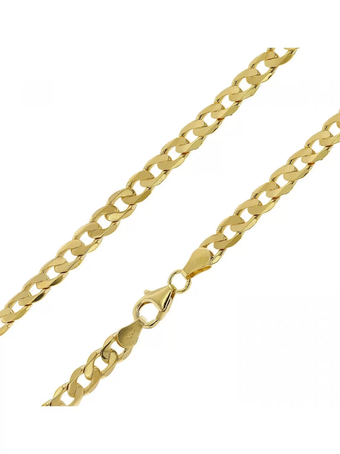 trendor Halskette Panzer Gold Auf Silber 925 Breite 5 Mm | Herrenschmuck