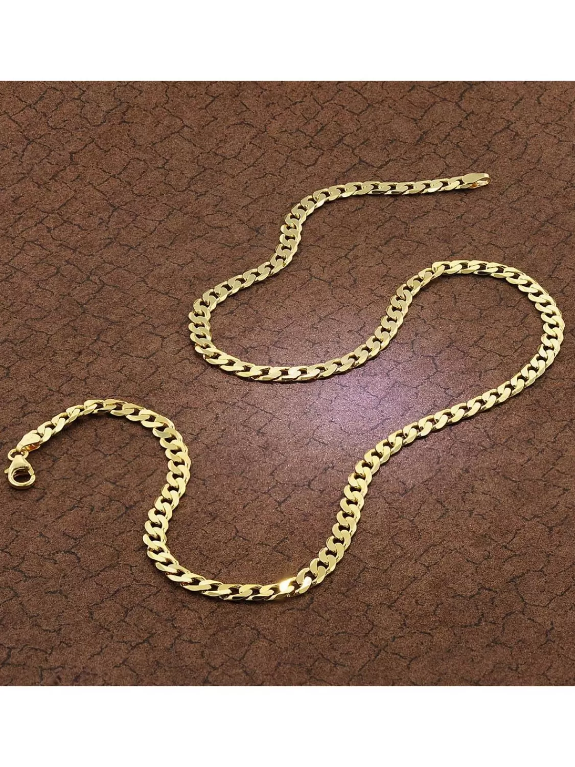 trendor Halskette Panzer Gold Auf Silber 925 Breite 5 Mm | Herrenschmuck
