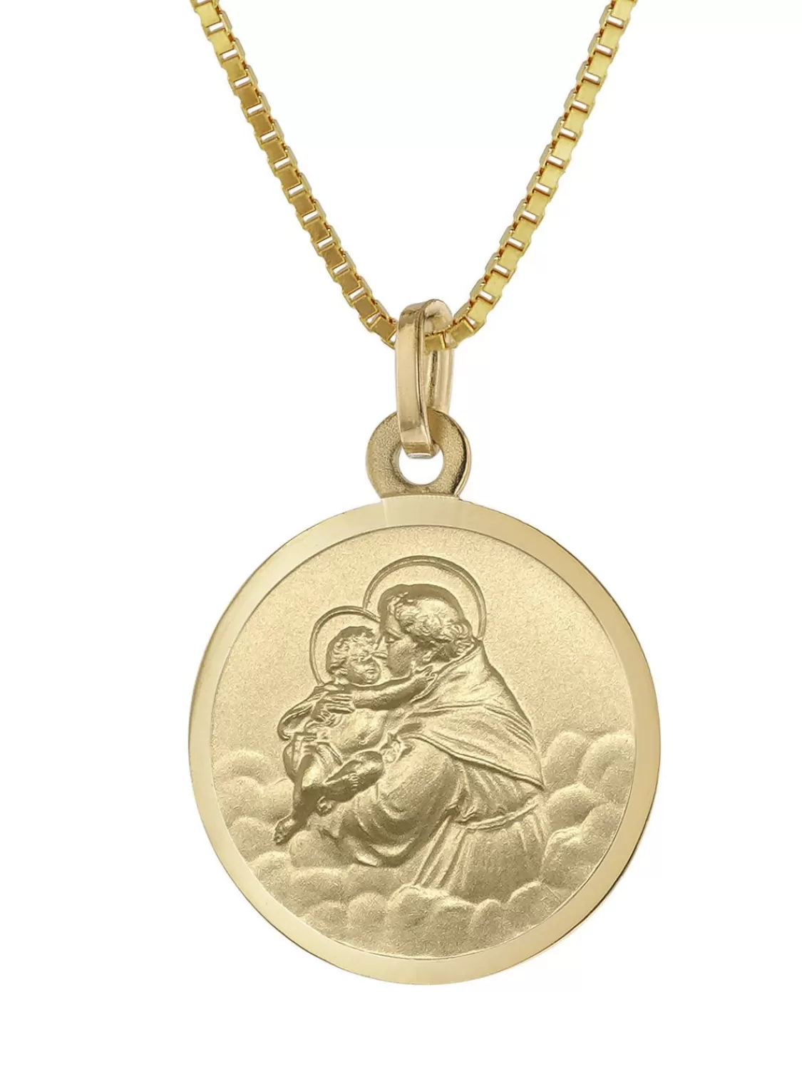 trendor Heiliger Antonius Anhanger Gold 333 An Goldplattierter Kette | Herrenschmuck