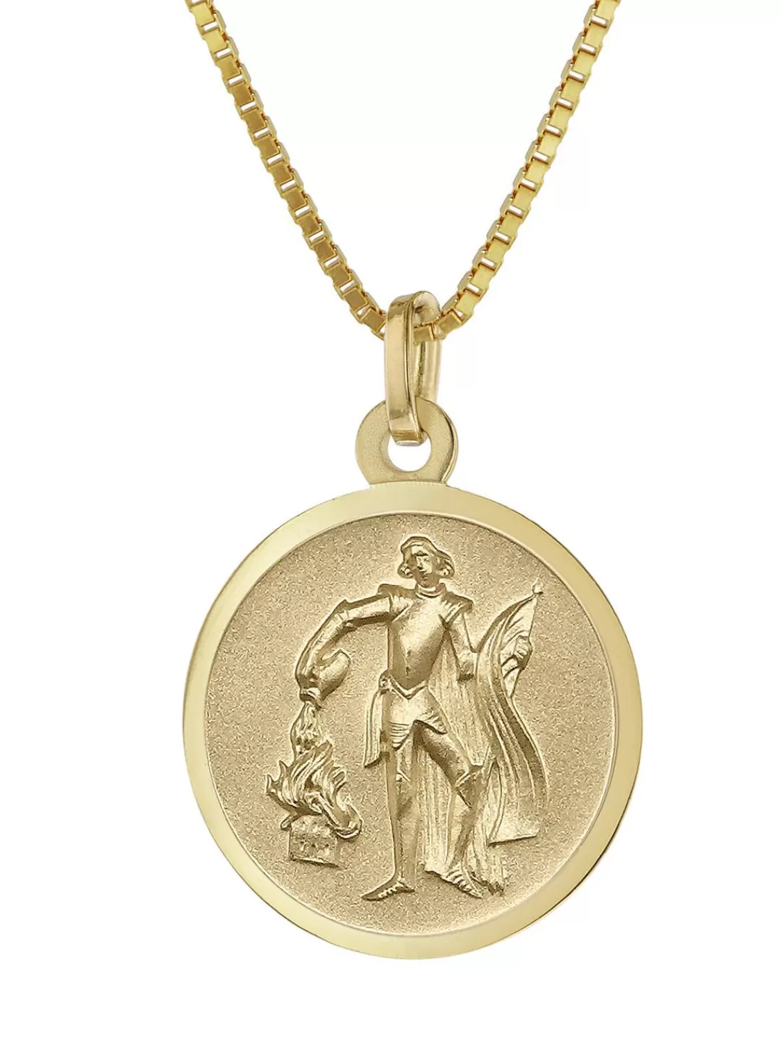 trendor Heiliger Florian Anhanger Gold 333 An Goldplattierter Kette | Herrenschmuck
