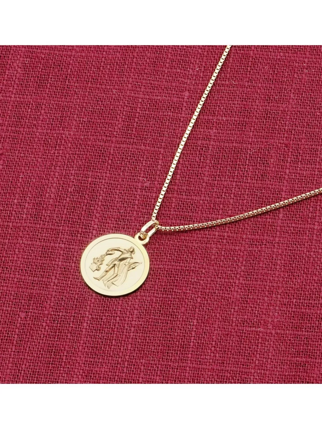 trendor Heiliger Florian Anhanger Gold 333 An Goldplattierter Kette | Herrenschmuck