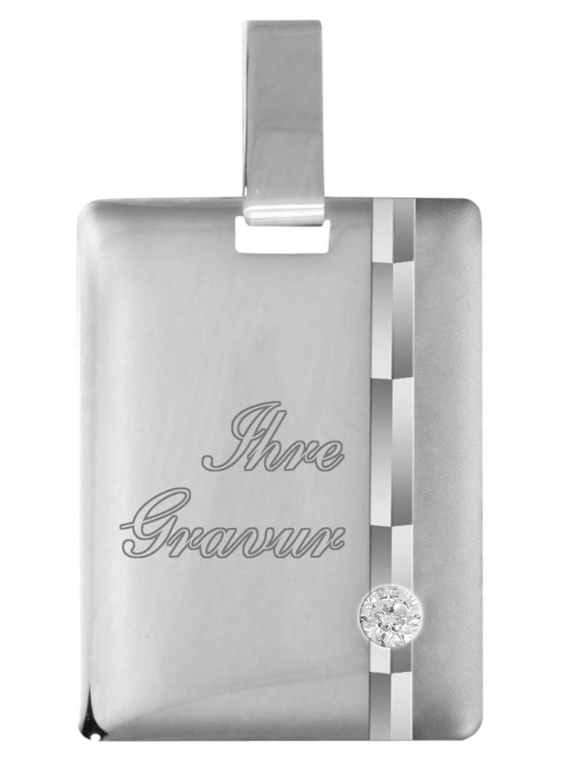 trendor Herren-Anhanger Mit Namen 925 Silber Gravurplatte 20X14,5 Mm | Herrenschmuck