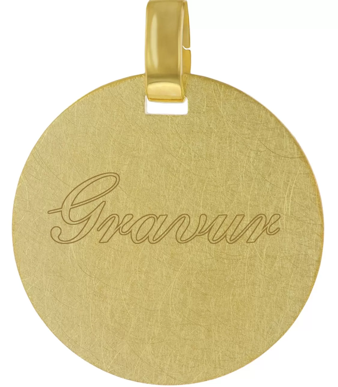 trendor Herren-Anhanger Mit Namen Gold Auf Silber 925 Gravurplatte Rund | Herrenschmuck