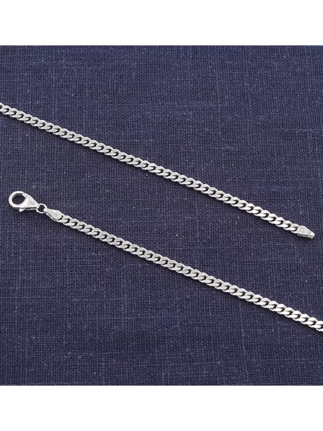 trendor Herren-Halskette 925 Silber Rhodiniert Panzerkette 3,3 Mm Breit | Herrenschmuck