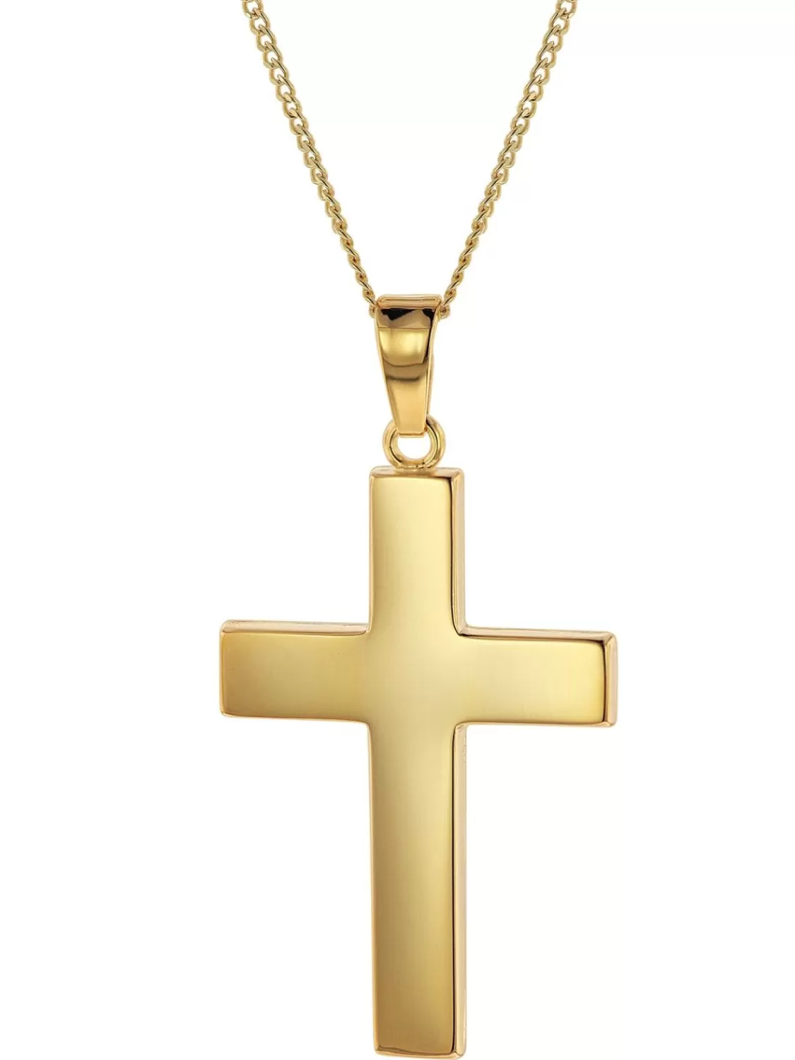 trendor Herren-Halskette Mit Kreuz Gold 333/8K Kreuz 27 Mm | Herrenschmuck