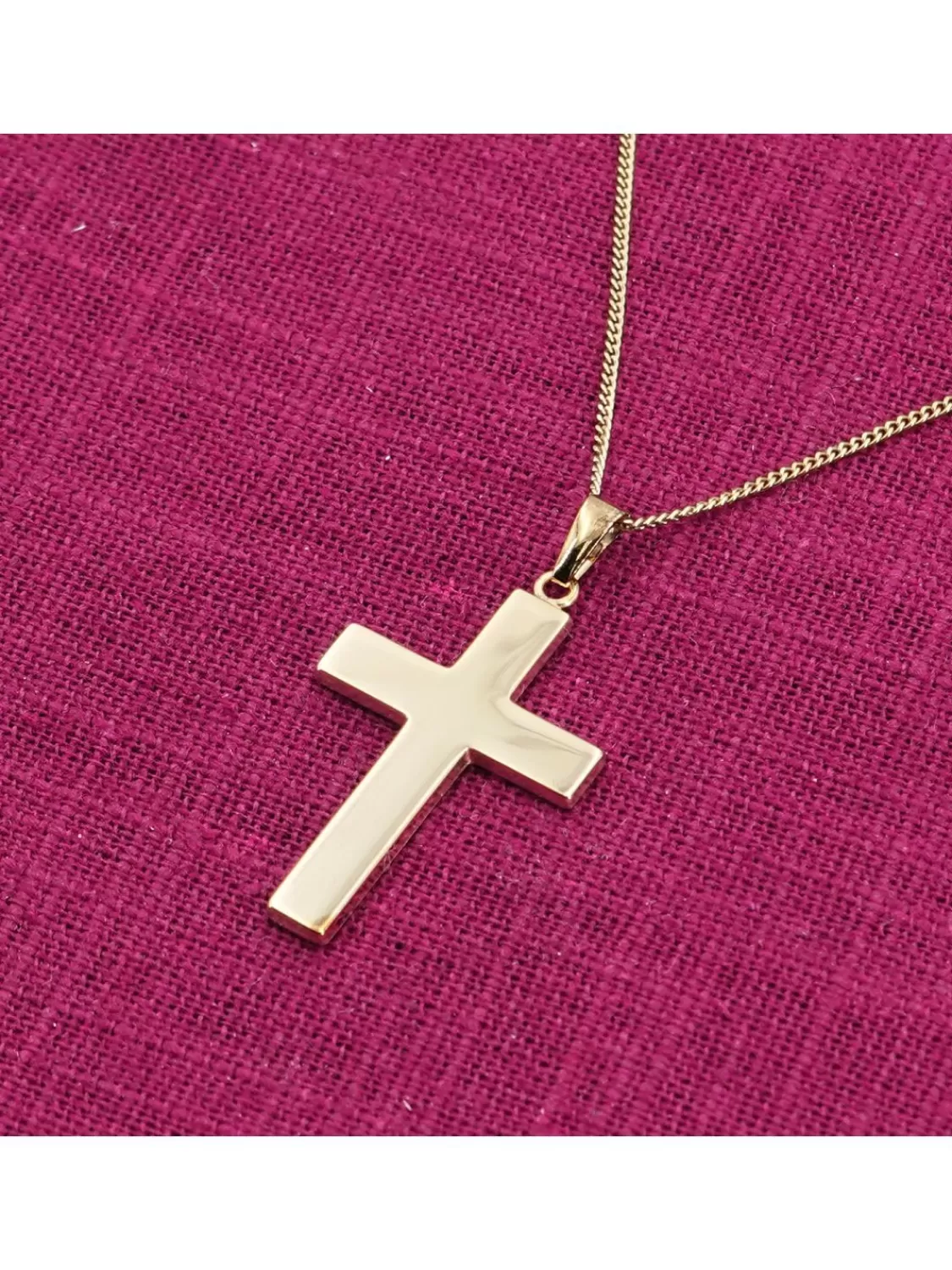 trendor Herren-Halskette Mit Kreuz Gold 333/8K Kreuz 27 Mm | Herrenschmuck