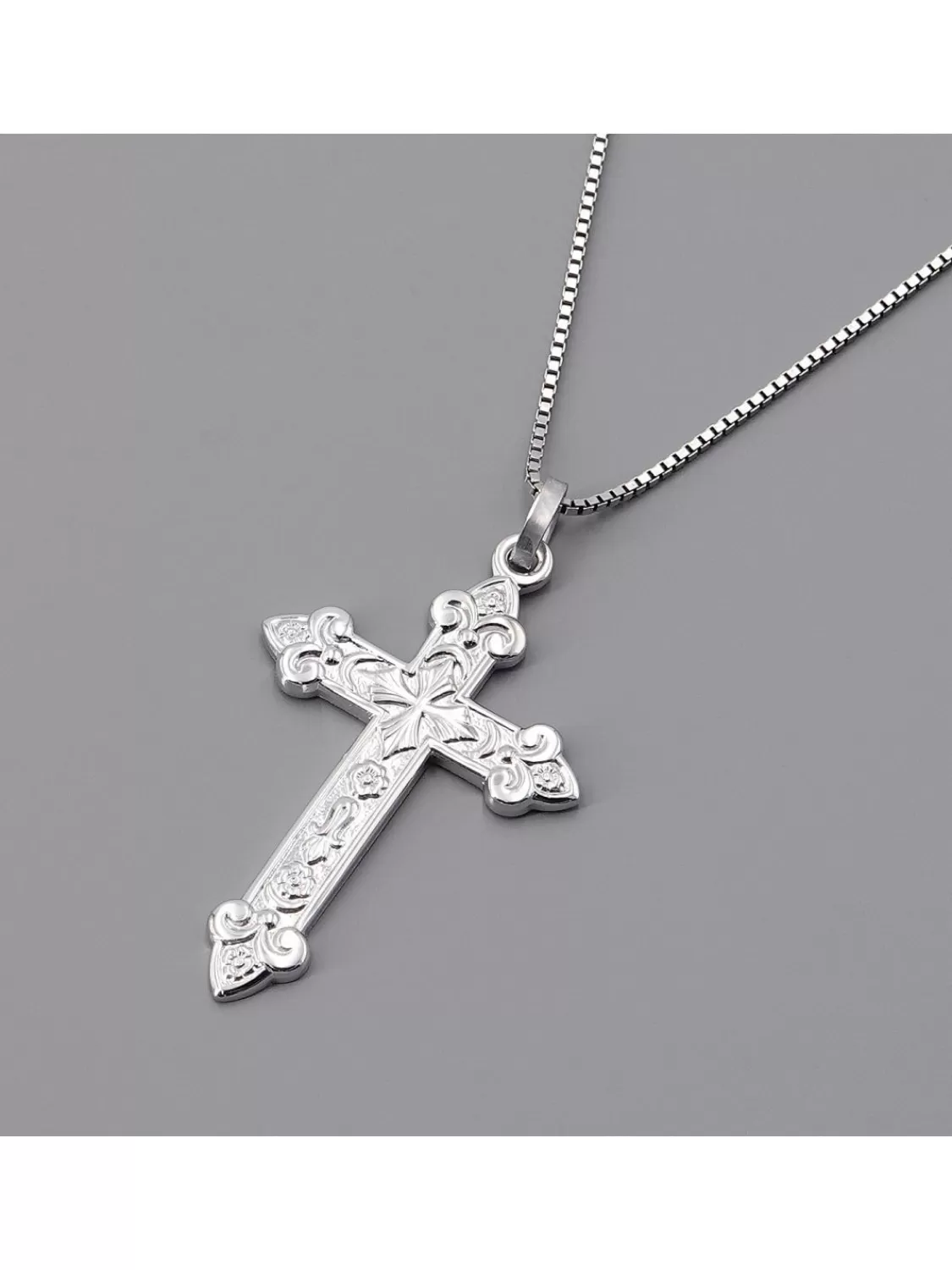 trendor Herren-Halskette Mit Orthodoxem Kreuz 35 Mm 925 Silber | Herrenschmuck