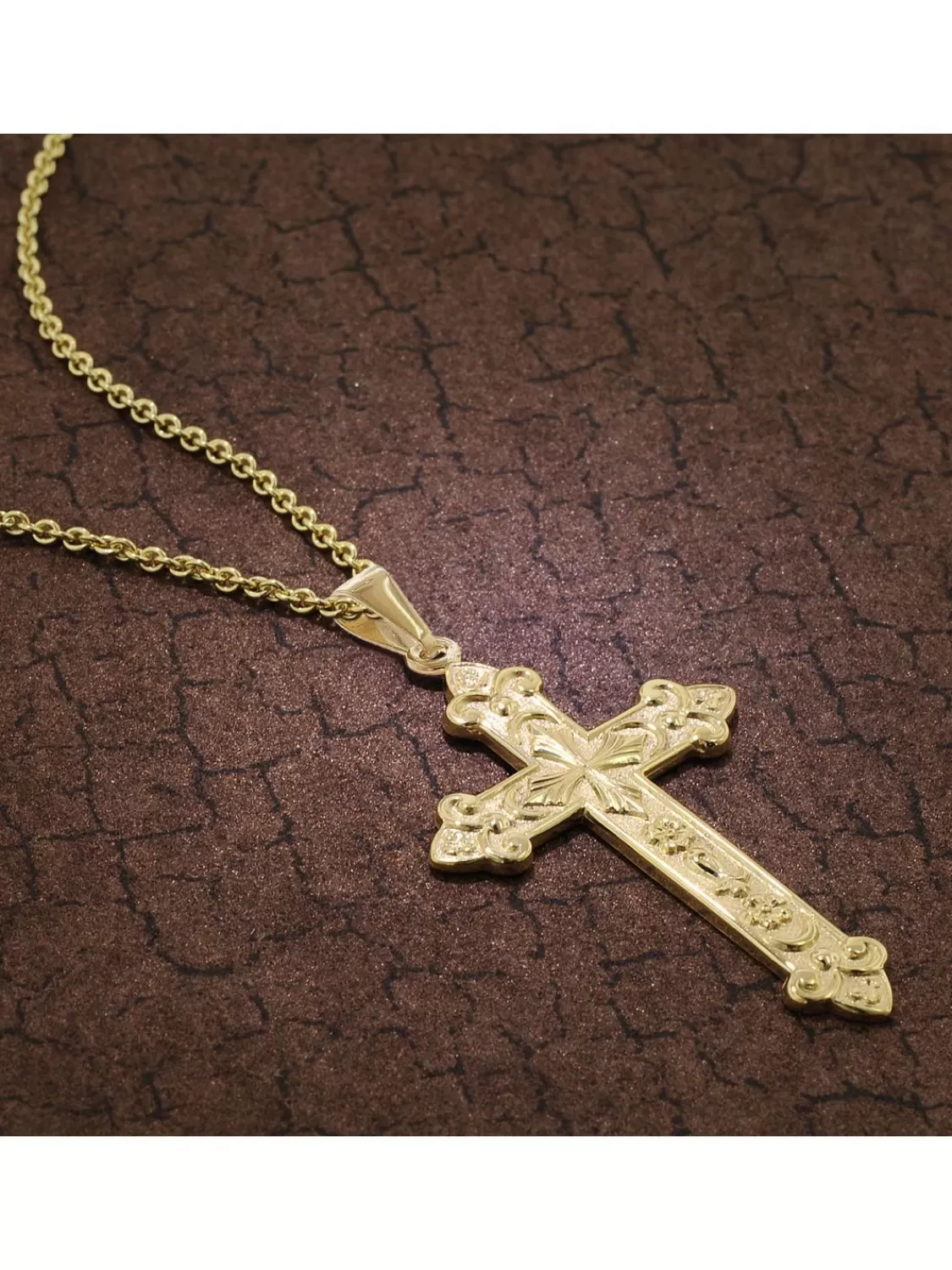 trendor Herren-Halskette Mit Orthodoxem Kreuz Gold Auf Silber 925 | Herrenschmuck