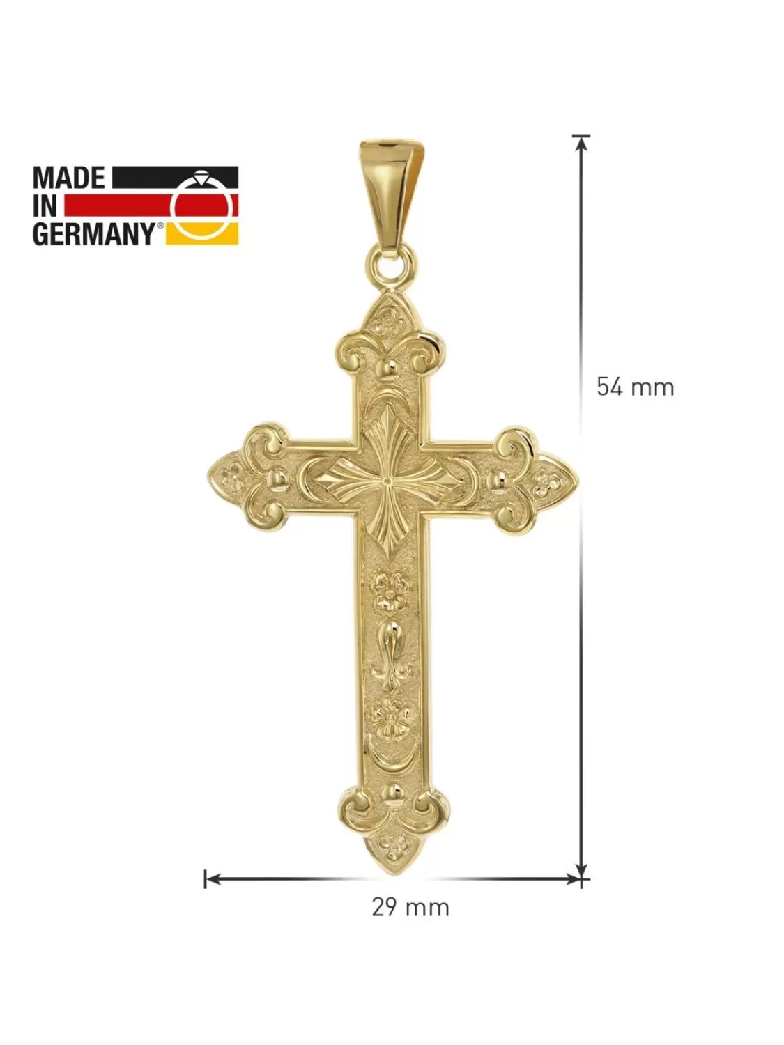 trendor Herren-Halskette Mit Orthodoxem Kreuz Gold Auf Silber 925 | Herrenschmuck