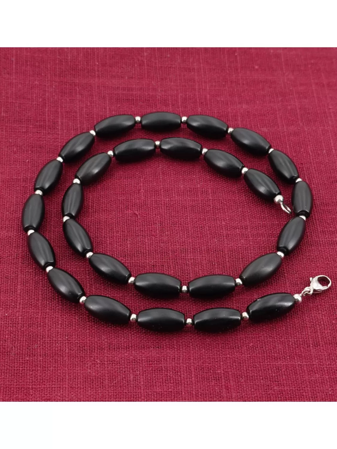 trendor Herren-Halskette Onyx Und Silber 925 Lange 50 Cm | Herrenschmuck