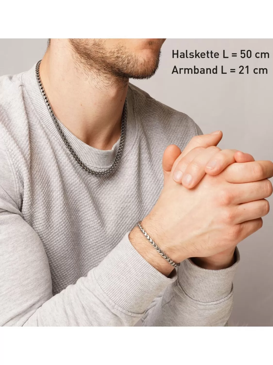 trendor Herren-Kette 925 Silber Oxydiert Fuchsschwanzkette 5,1 Mm Breit | Herrenschmuck