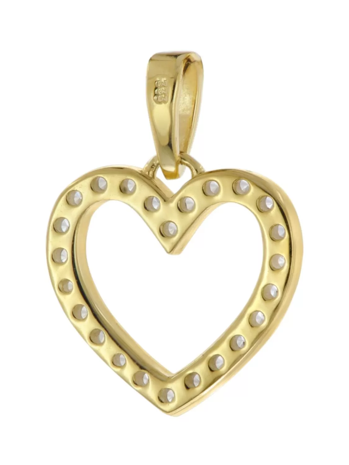 trendor Herz-Anhanger Fur Madchen Gold 333 / 8K + Vergoldete Silberkette | Kinderschmuck