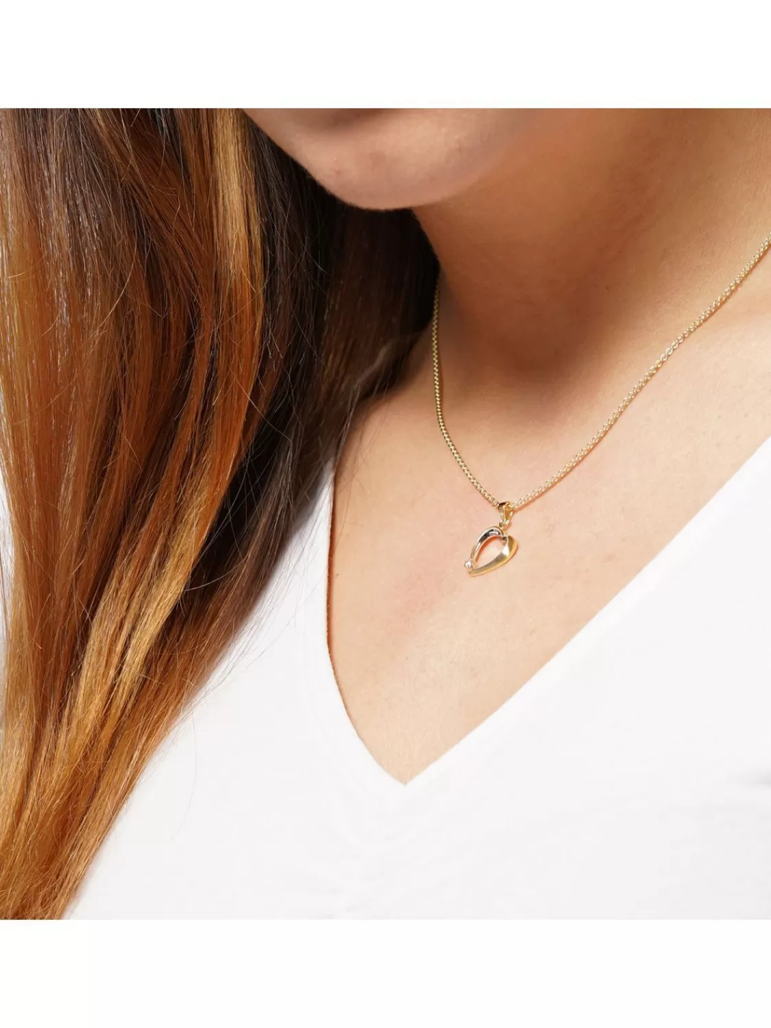 trendor Herz-Anhanger Mit Zirkonia Gold 585 Mit Goldplattierter Kette | Damenschmuck