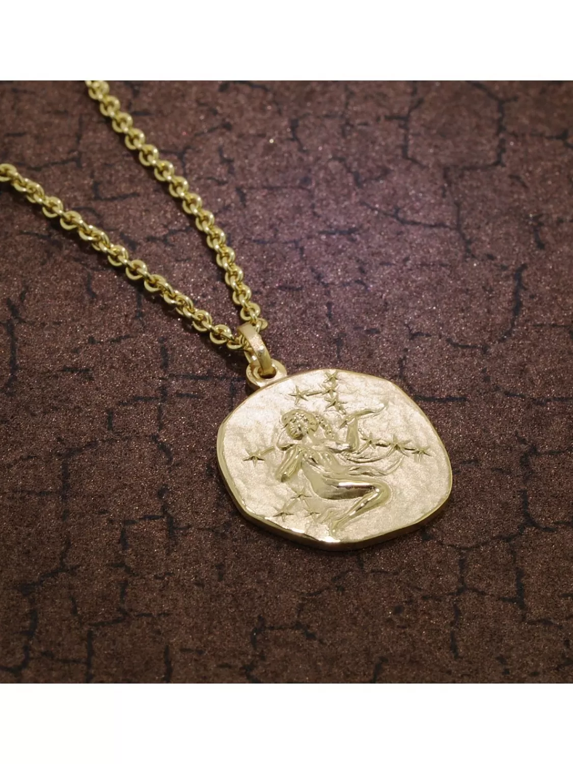 trendor Jungfrau Sternzeichen O 20 Mm Herrenkette Gold Auf Silber | Herrenschmuck