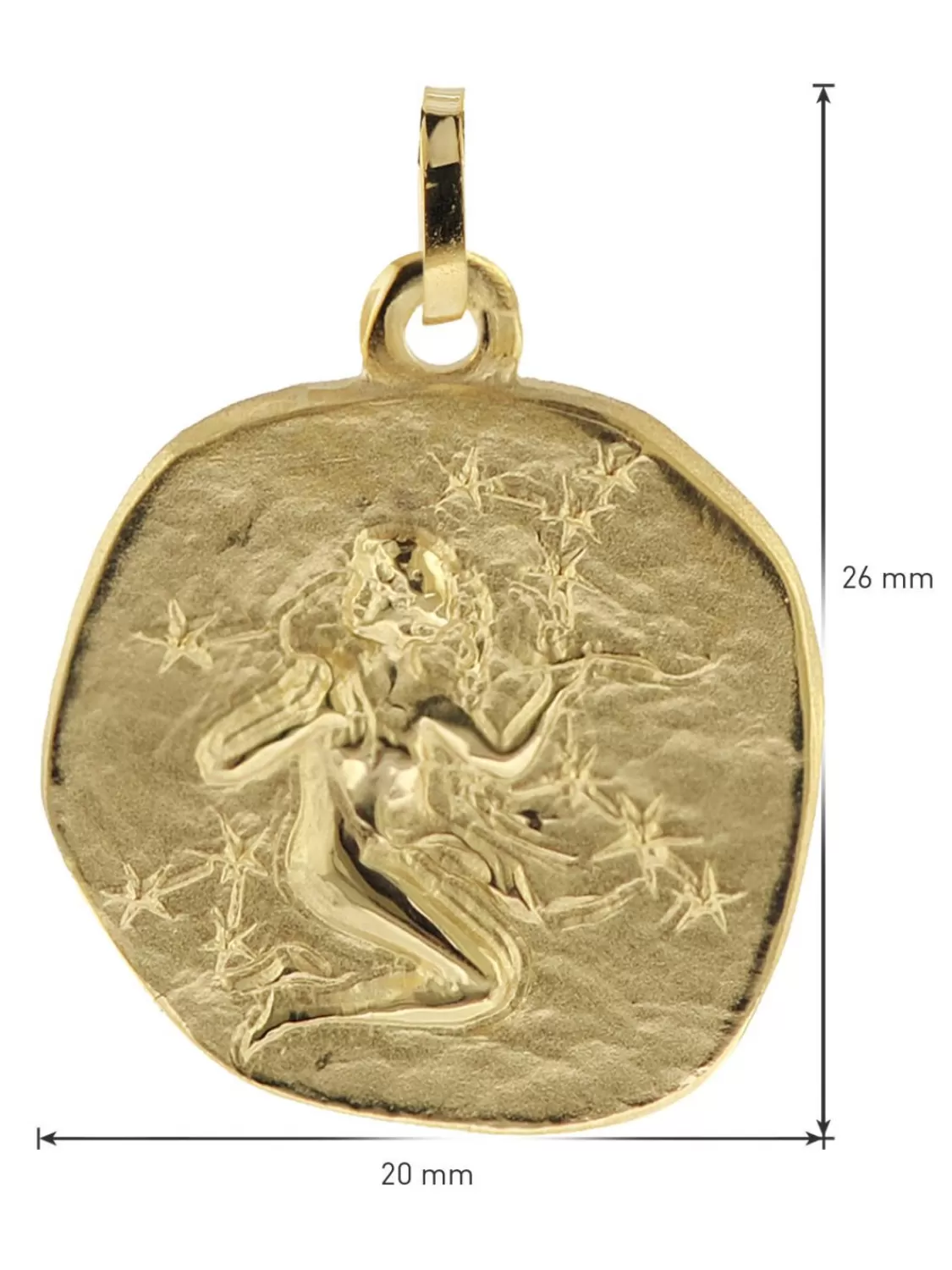 trendor Jungfrau Sternzeichen O 20 Mm Herrenkette Gold Auf Silber | Herrenschmuck