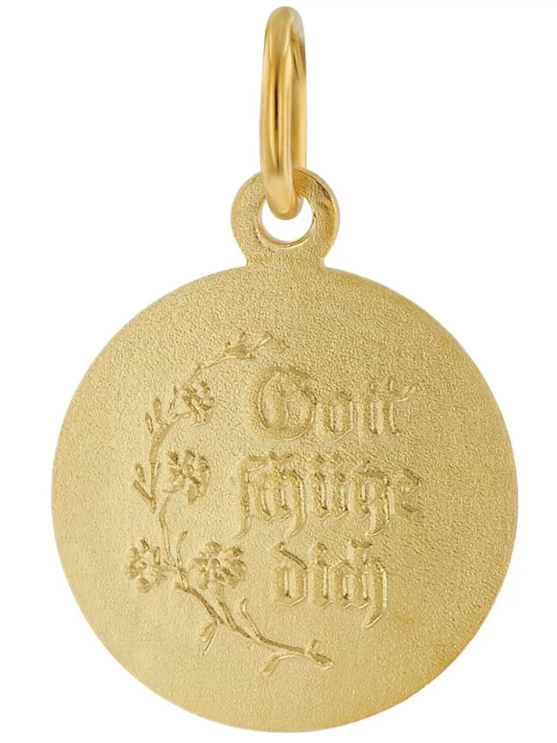 trendor Kinder-Anhanger Engel Gold 750 (18K) Mit Vergoldeter Silberkette | Kinderschmuck