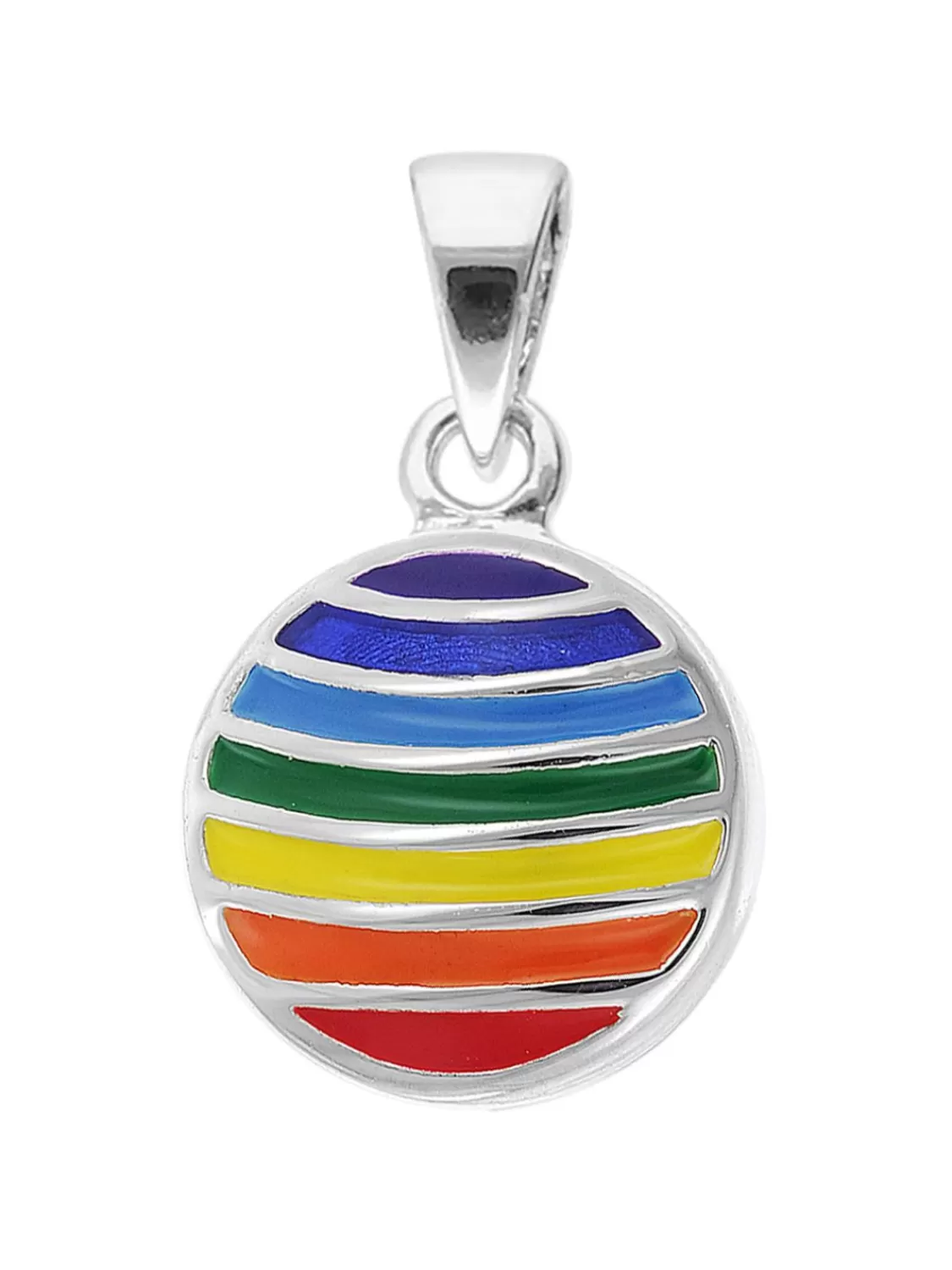 trendor Kinder-Halskette Silber 925 Collier Mit Rundem Anhanger | Kinderschmuck