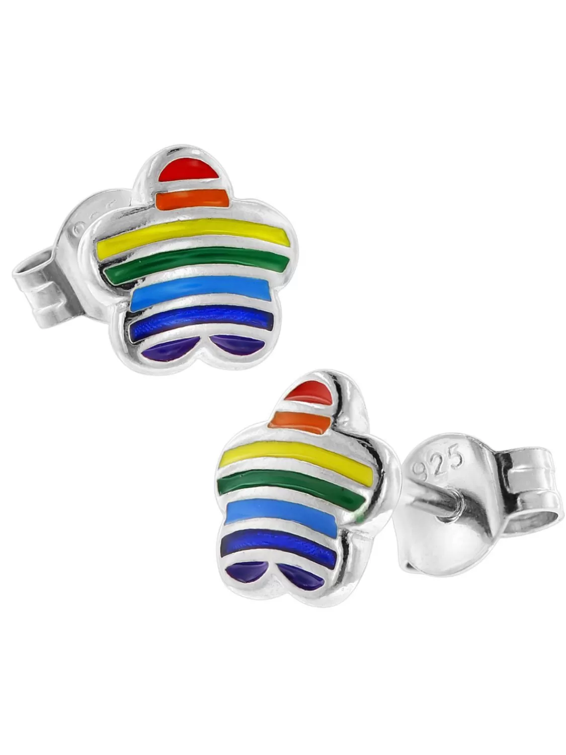 trendor Kinder-Ohrringe Silber 925 Bluten Ohrstecker | Kinderschmuck