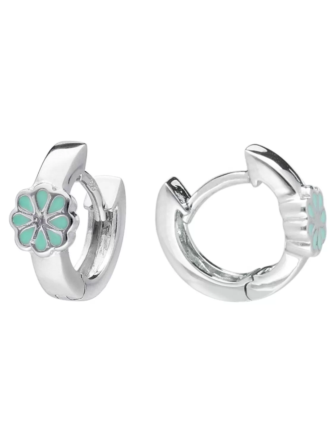 trendor Kinder-Ohrringe Silber 925 Creolen Mit Kleeblatt O 12 Mm | Kinderschmuck