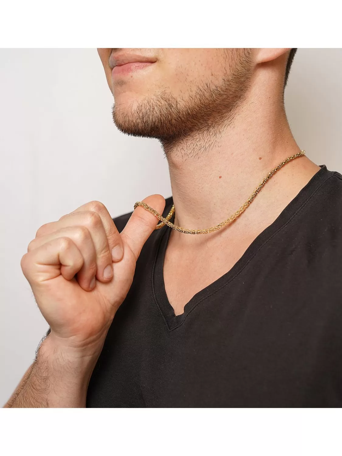 trendor Konigskette Collier Gold Auf 925 Silber 2,8 Mm Breite | Herrenschmuck