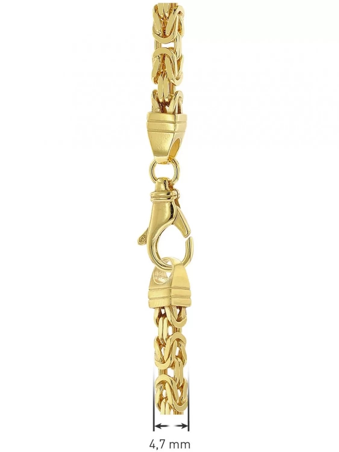 trendor Konigskette Collier Gold Auf Silber 925 Breite 4,7 Mm | Herrenschmuck