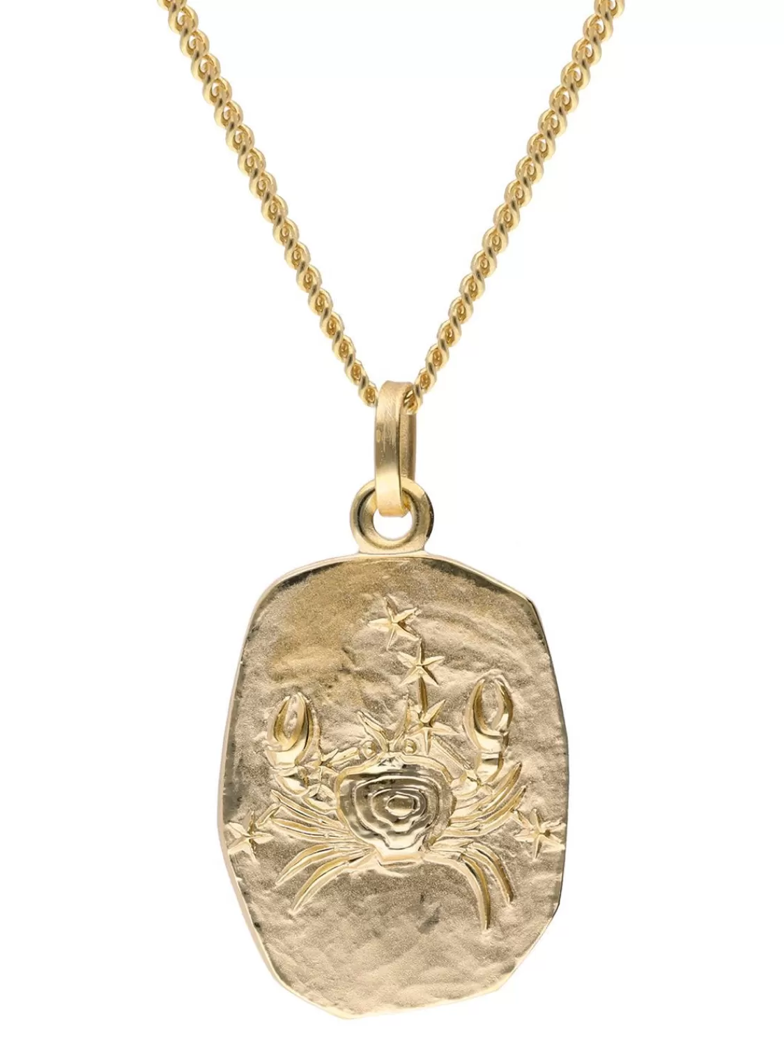 trendor Krebs Sternzeichen Gold 333 / 8K Mit Vergoldeter Silberkette | Herrenschmuck