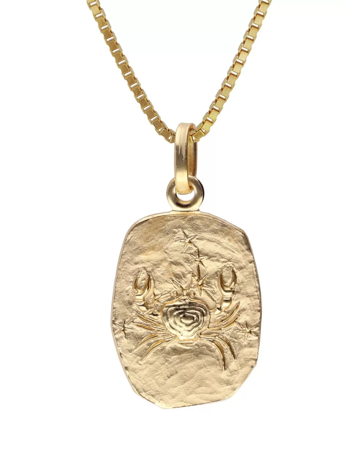 trendor Krebs Sternzeichen Gold 333 / 8K Mit Vergoldeter Silberkette | Herrenschmuck