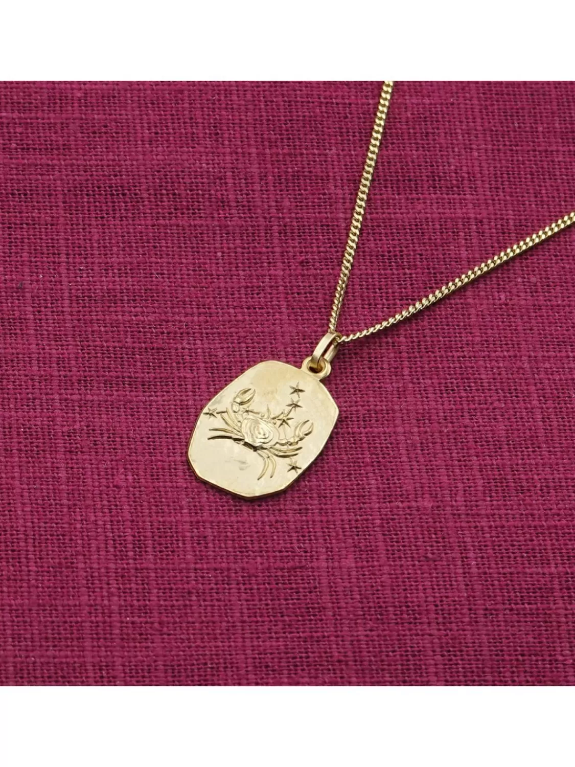 trendor Krebs Sternzeichen Gold 333 / 8K Mit Vergoldeter Silberkette | Herrenschmuck