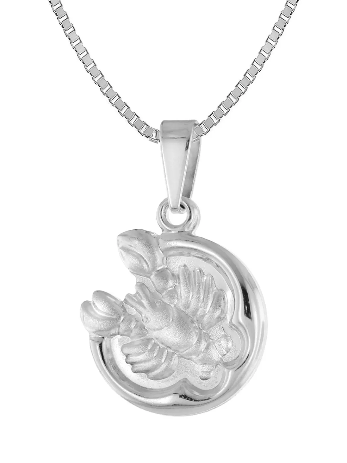 trendor Krebs Sternzeichen Mit Halskette 925 Silber O 15 Mm | Kinderschmuck