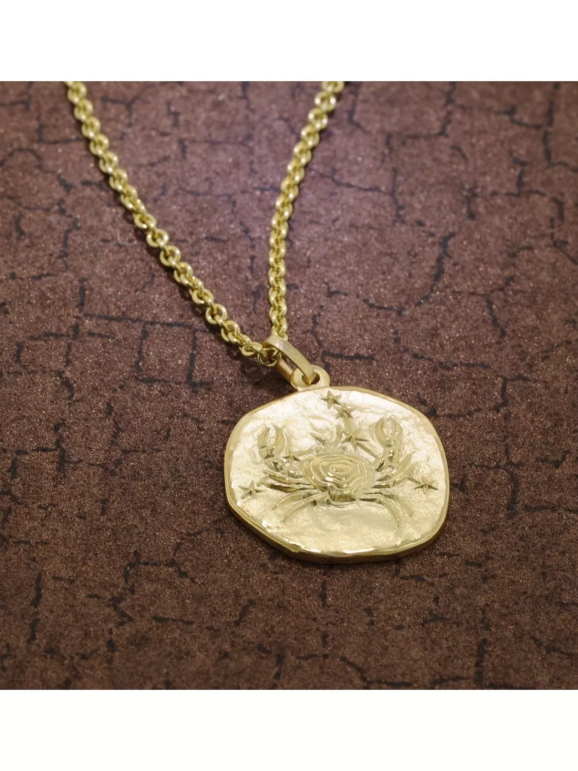 trendor Krebs Sternzeichen O 20 Mm Herren-Halskette Gold Auf Silber | Herrenschmuck