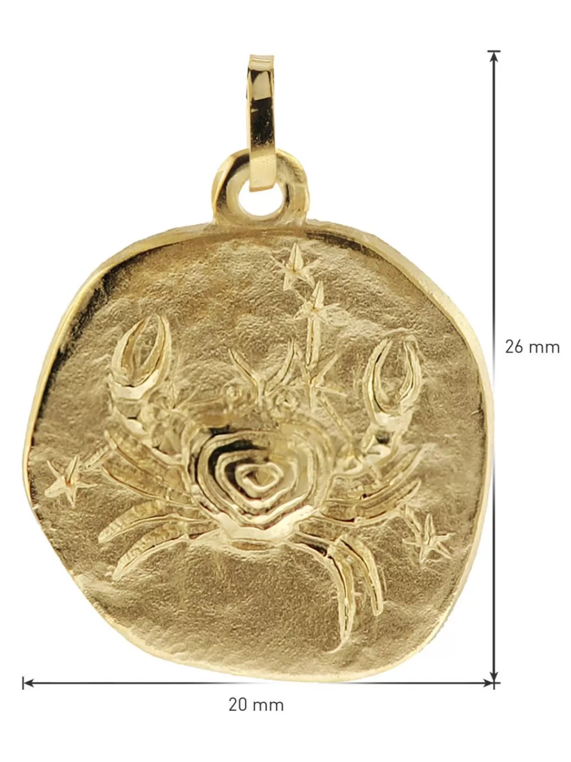 trendor Krebs Sternzeichen O 20 Mm Herren-Halskette Gold Auf Silber | Herrenschmuck