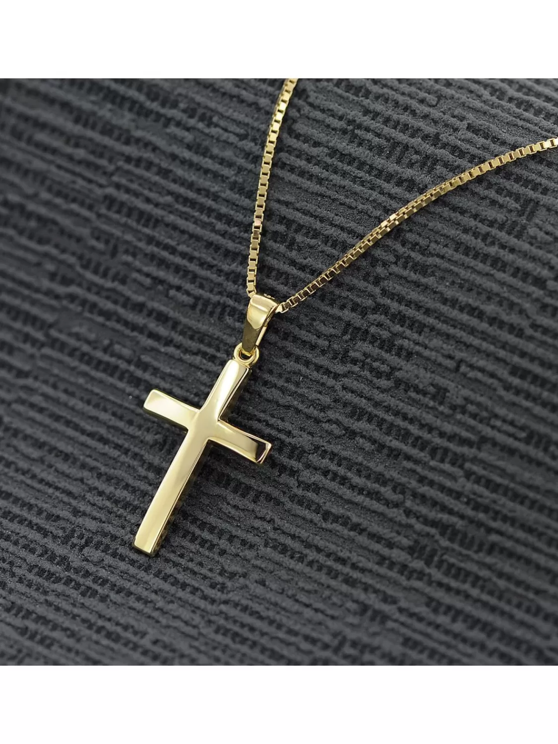 trendor Kreuz 21 Mm Gold 585 Mit Goldplattierter Silberkette Fur Frauen | Damenschmuck