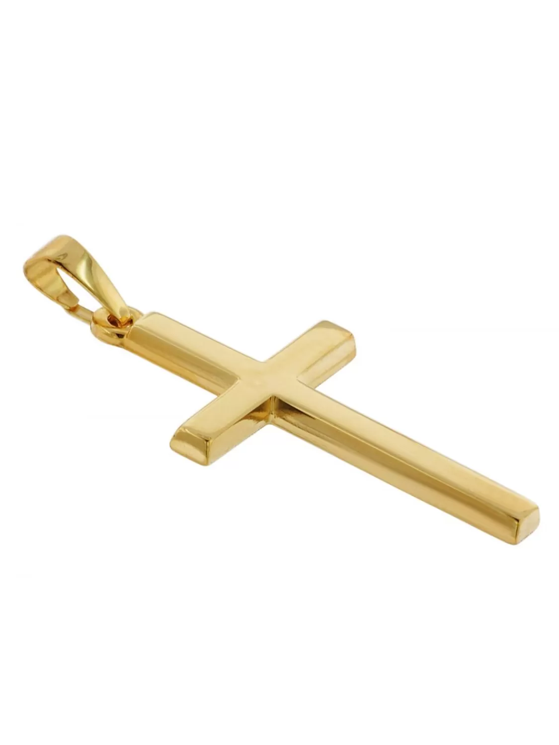 trendor Kreuz 26 Mm Gelbgold 333 / 8 Karat Mit Vergoldeter Halskette | Herrenschmuck