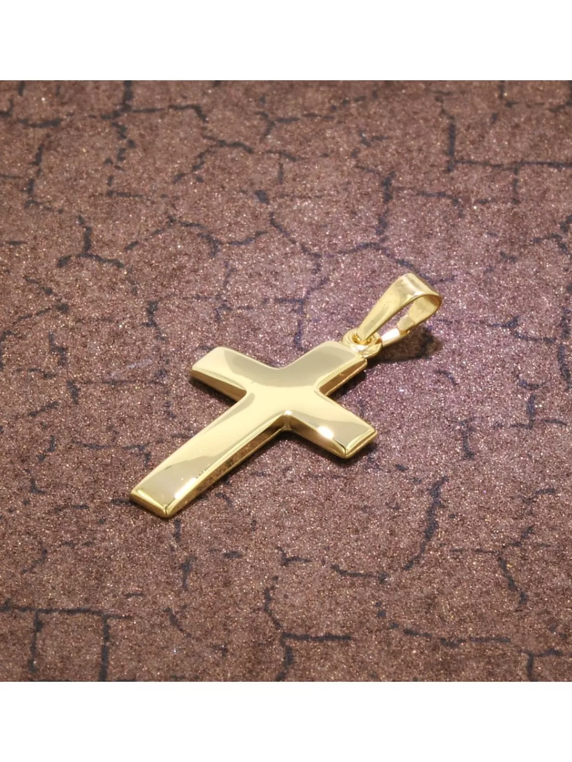 trendor Kreuz Anhanger Fur Damen Und Herren 585 Gold 21 Mm | Herrenschmuck