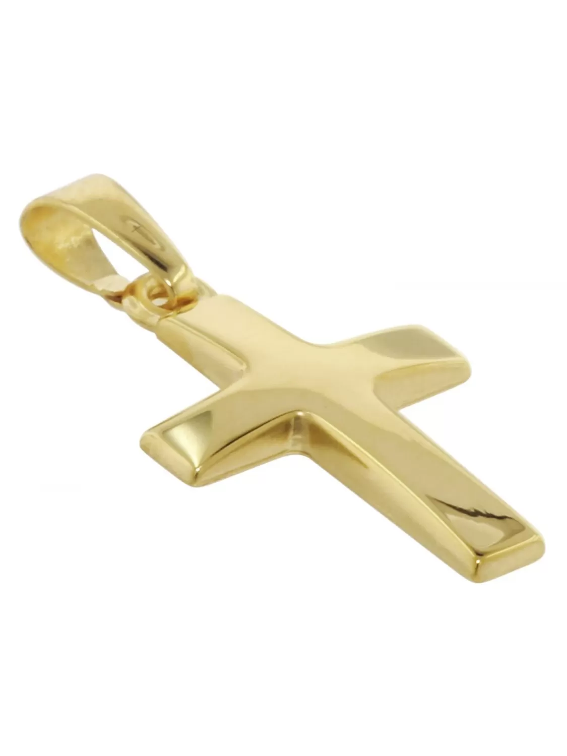 trendor Kreuz Anhanger Fur Kinder Gold 333 + Halskette Silber Vergoldet | Kinderschmuck