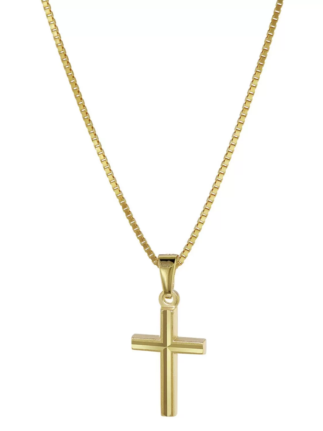 trendor Kreuz Anhanger Fur Kinder Gold 333 Mit Plattierter Halskette | Kinderschmuck