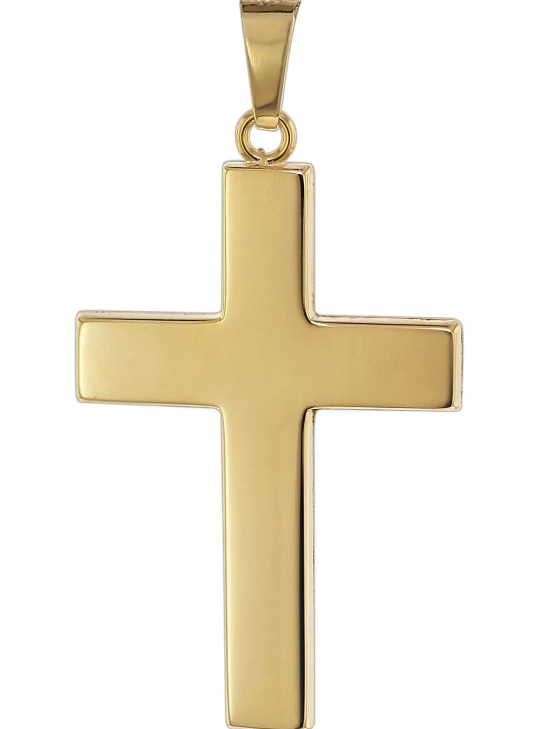 trendor Kreuz Anhanger Fur Manner 585 Gold 27 Mm | Herrenschmuck