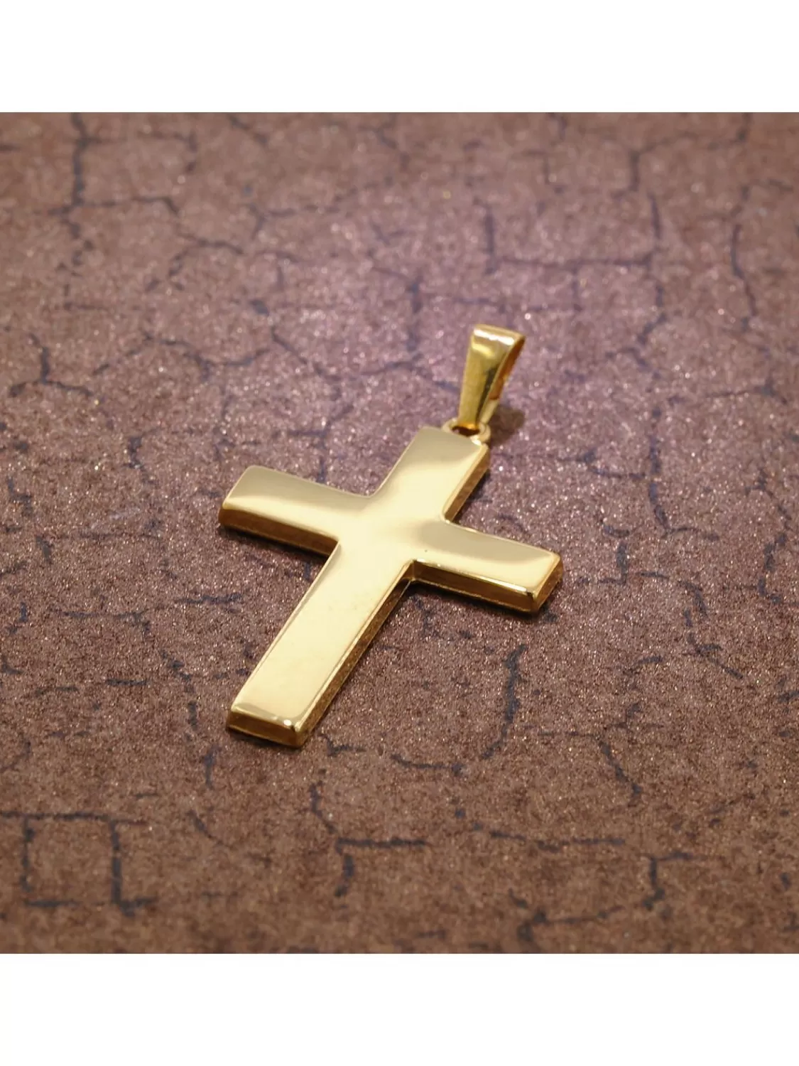 trendor Kreuz Anhanger Fur Manner 585 Gold 27 Mm | Herrenschmuck