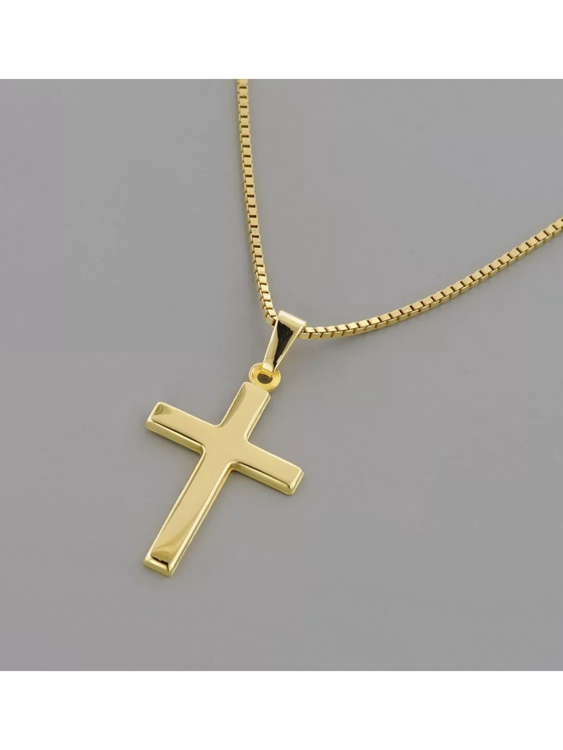 trendor Kreuz Fur Damen Und Herren Gold 585 Mit Vergoldeter Silberkette | Herrenschmuck