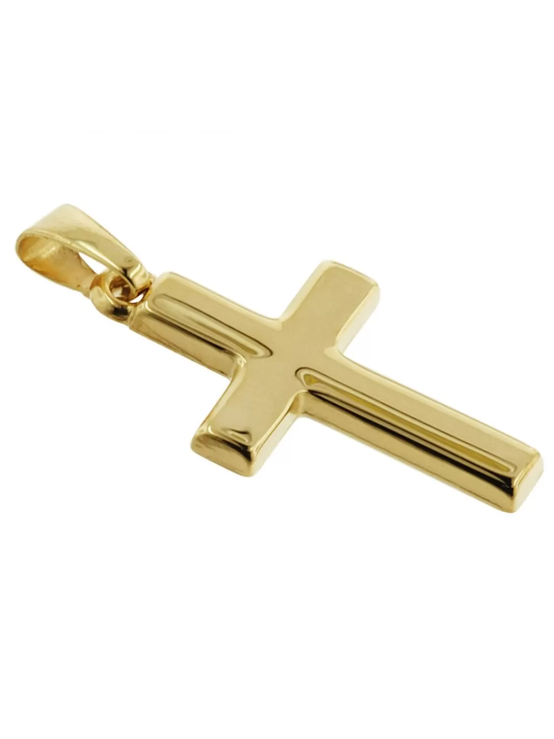 trendor Kreuz Fur Kinder 18 Mm Gold 333 / 8 K + Vergoldeter Silberkette | Kinderschmuck