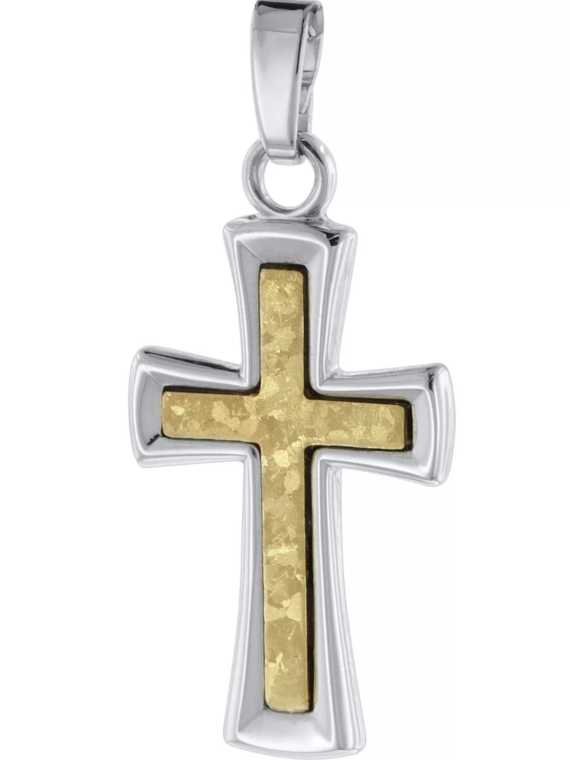 trendor Kreuz-Anhanger 585 Gold 14 Karat Bicolor | Herrenschmuck