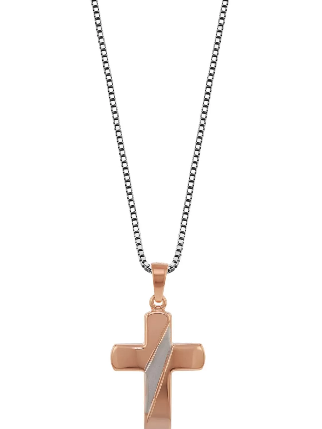 trendor Kreuz-Anhanger Bicolor Mit Silberkette | Herrenschmuck